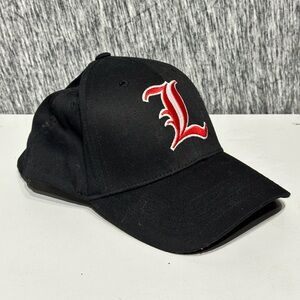 UofL Black Baseball Cap with Red L logo